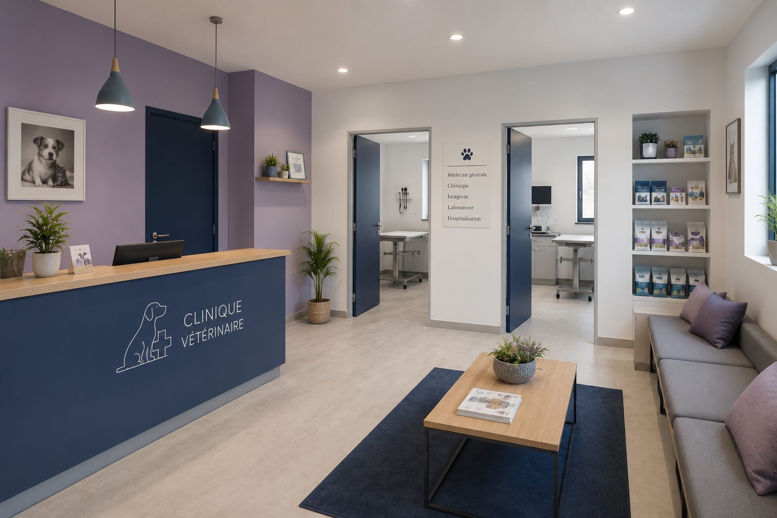 Clinique vétérinaire entretenue