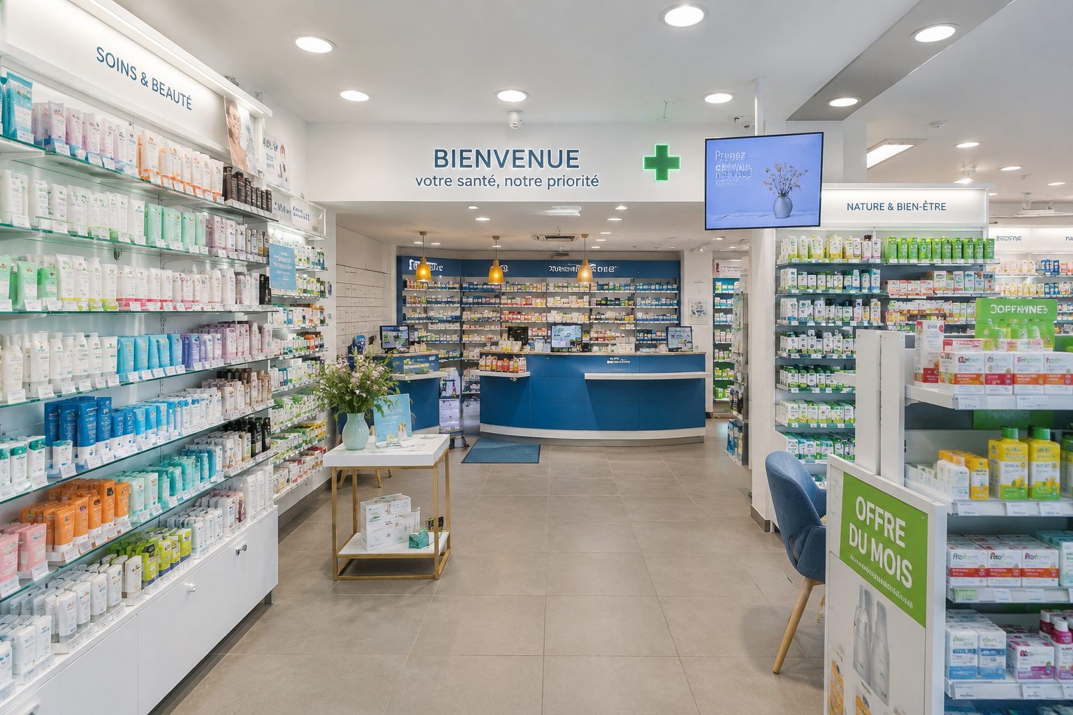 Pharmacie entretenue par LÉORA CLEAN dans l'Ain