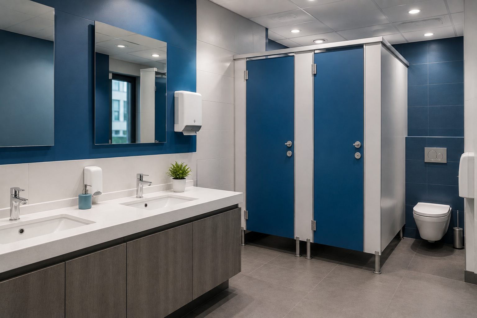 Sanitaires professionnels désinfectés